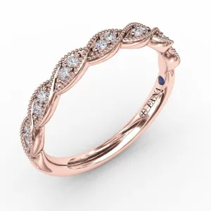 Fana Vintage Scalloped Diamond Band