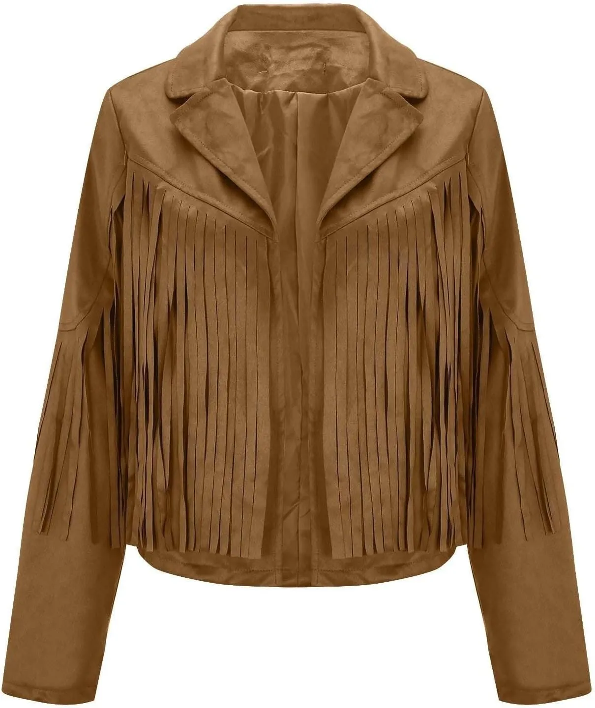 Faux Leather Jackets for Women 2025 Fashion Moto Biker Jacket Fall Winter Fringe Cowboy Cropped Jacket Cool Cardigan