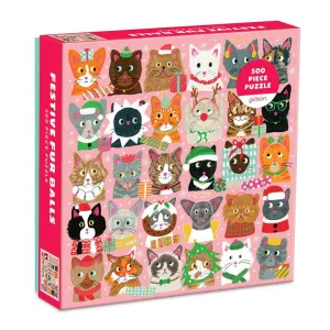 Festive Furballs 500 Pc Puzzle