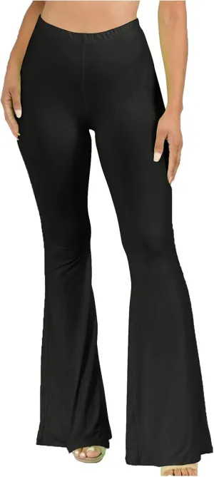 Flare Leggings for Women High Waist Wide Leg Pants Bell Bottom Jeans for Womens Exercise Trendy Solid Color Yoga Pant