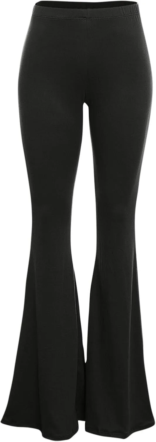 Flare Leggings for Women High Waist Wide Leg Pants Bell Bottom Jeans for Womens Exercise Trendy Solid Color Yoga Pant