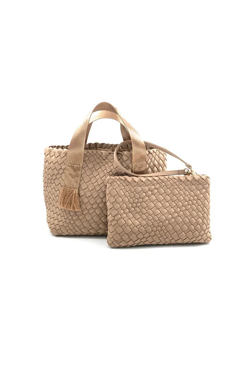 Fringe Woven Tote Bag