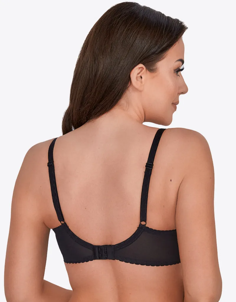 Gaia Chantal Balconette Bra Black