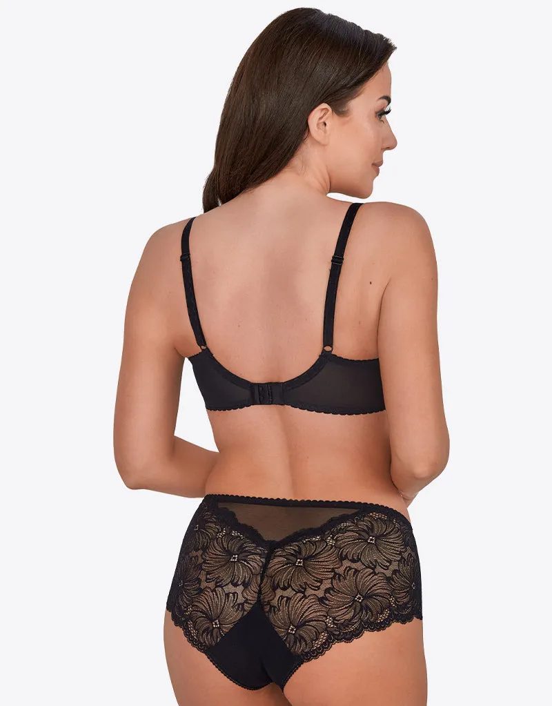 Gaia Chantal Balconette Bra Black