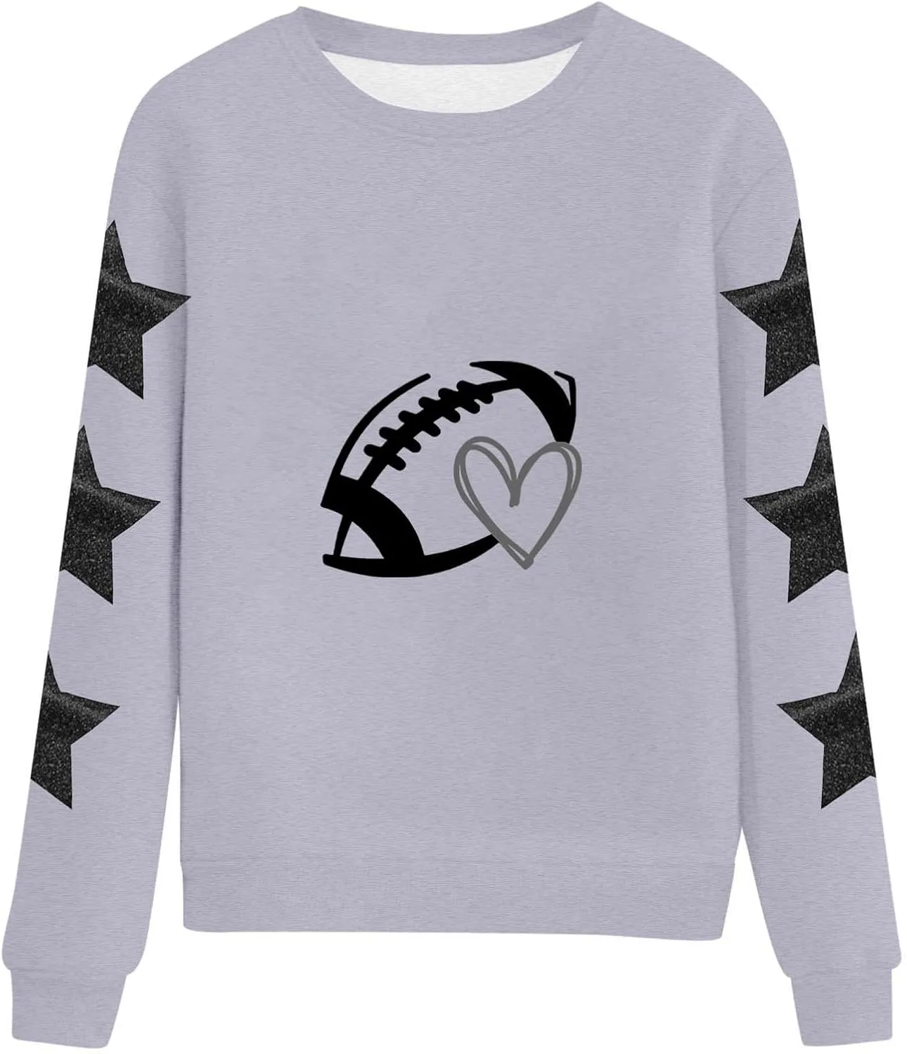 Game Day Sweatshirts for Women Trendy Long Sleeve Oversized Pullover Fashion Football Star Tops Winter Comfort Clothes