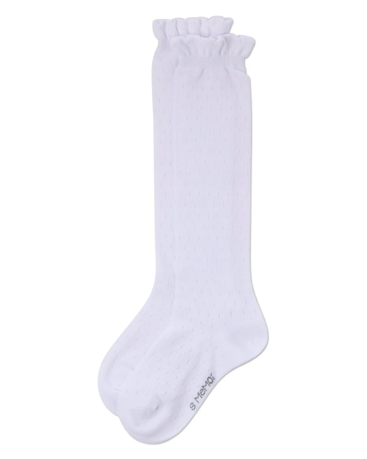 Girls Pointelle Soft Stretch Cotton Knee Socks