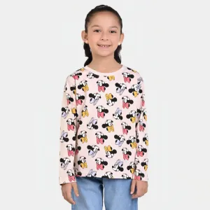 Girls Slub Jersey T-Shirt F/S Character All Over