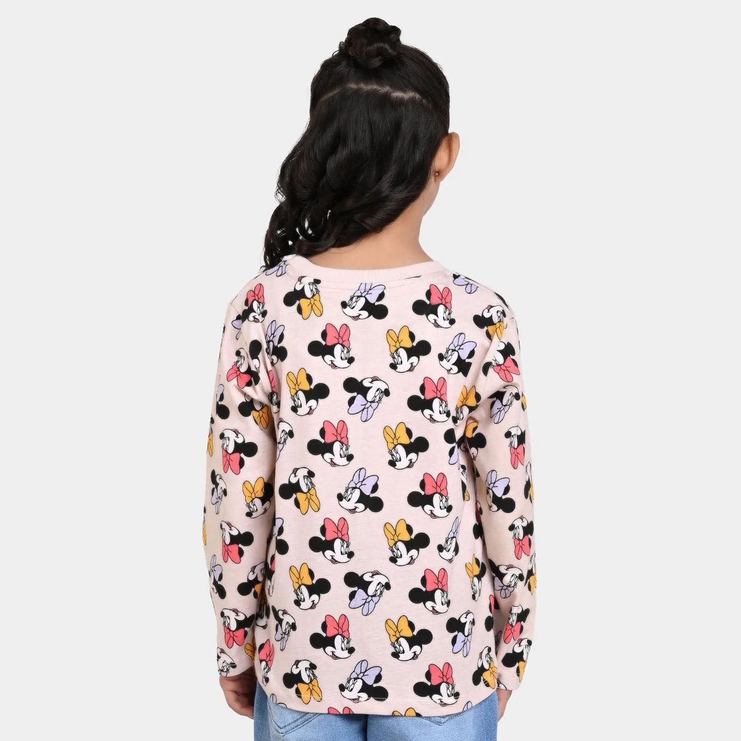Girls Slub Jersey T-Shirt F/S Character All Over