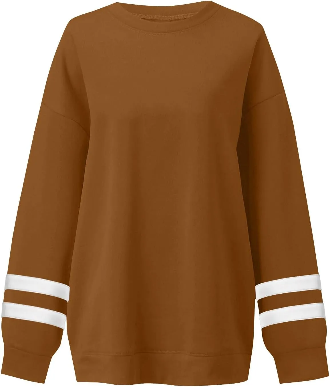 GOFULY Crewneck Sweatshirt For Women Trendy Plus Size Shirts Long Sleeve Oversized Sweatshirts Fall Winter Solid Pullover