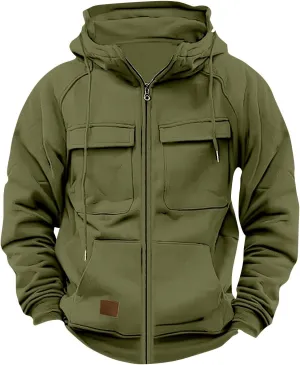 GOFULY Hoodies For Men Vintage Quarter Zip Hoodies Pullover Tall Sweatshirts Long Sleeve Winter Jacket Cargo Sweatshirts