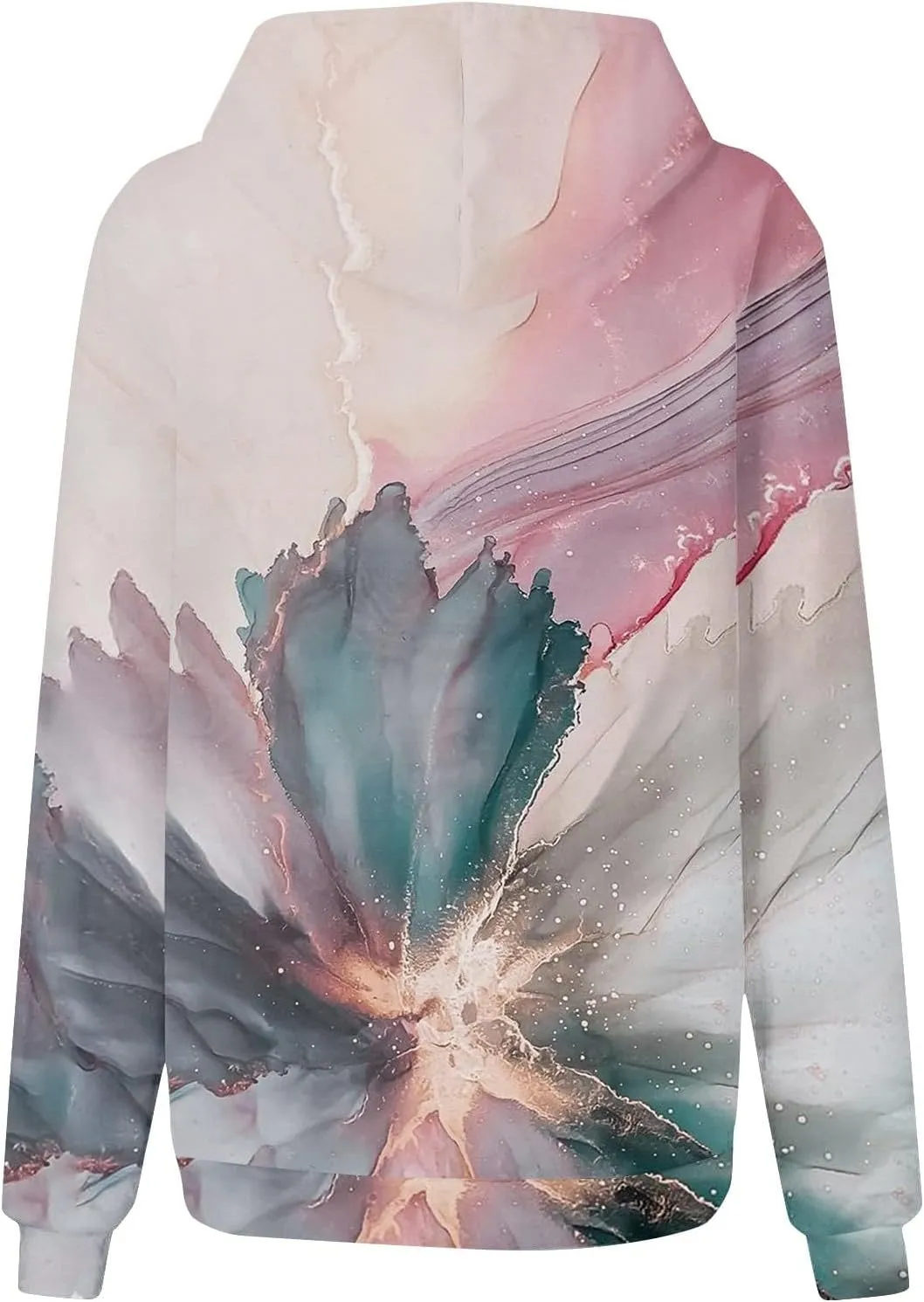 GOFULY Women Sweatshirt Fall Marble Print Hoodies Lightweight Winter Sweatshirt Long Sleeve Drawstring Pullover With Pocket