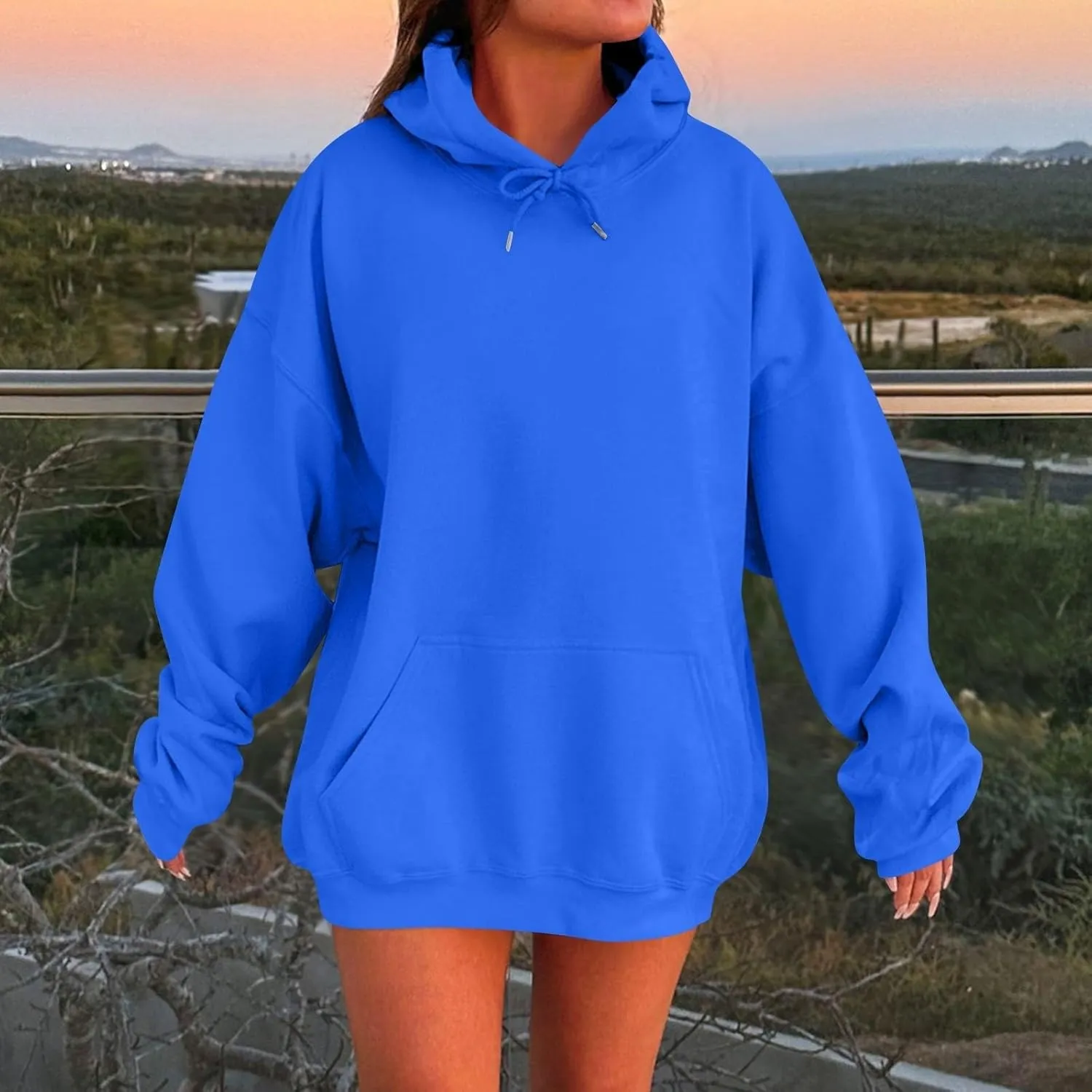 GOKKILRW Hoodies for Women Basic Plain Hoodie Oversized Sweatshirts Fall Fashion Preppy Clothes Y2k Outfits Teen Girls Hoodie