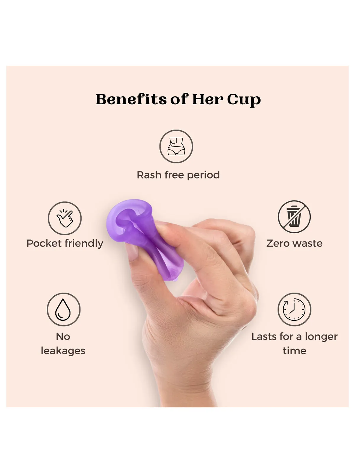 Goli Soda Her Cup Reusable Menstrual Cup for Women Fuchsia