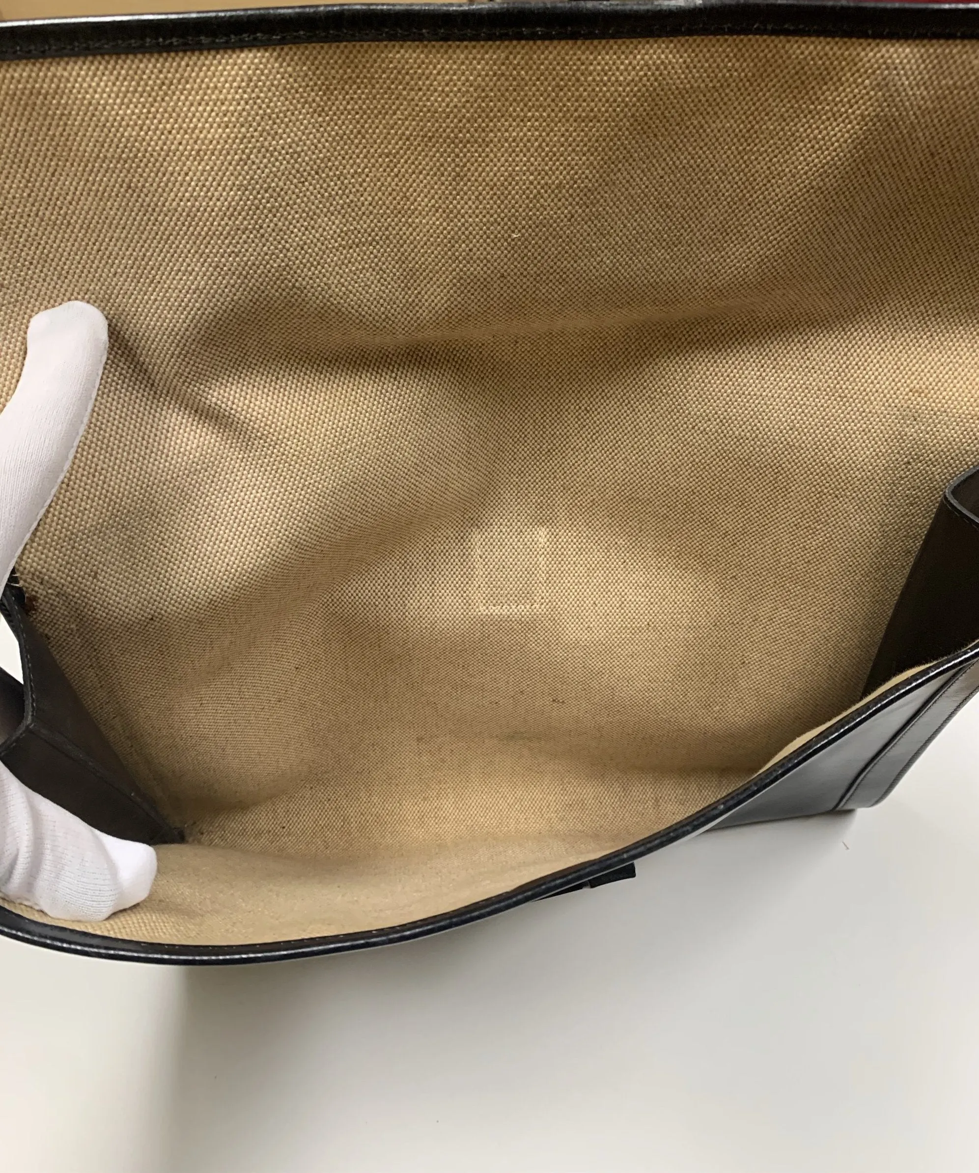 HERMS VINTAGE JIGE GM CALF LEATHER CLUTCH ENVELOPE HANDBAG
