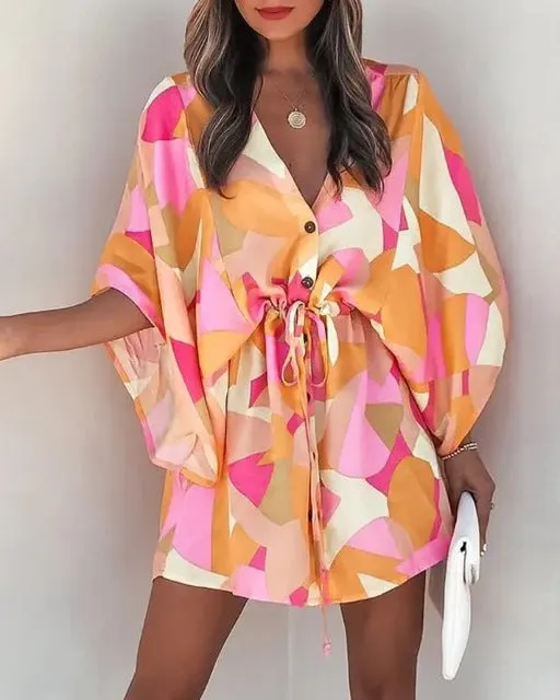 High-end Long Sleeve Bat-wing Dress