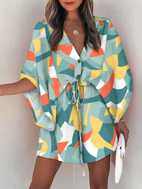 High-end Long Sleeve Bat-wing Dress