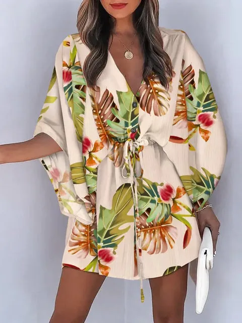 High-end Long Sleeve Bat-wing Dress