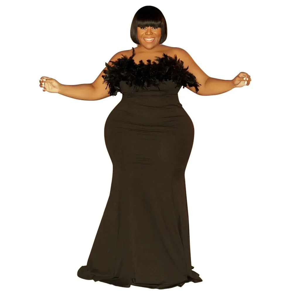 High-end Plus Size Turkey Top Floral Dress