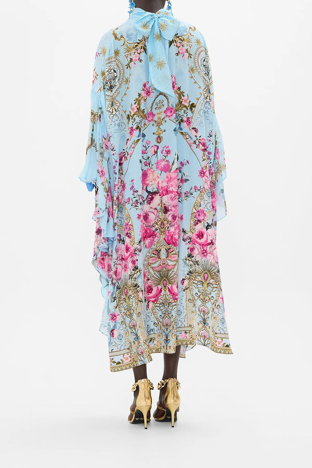 HIGH NECK RUFFLE KAFTAN DOWN THE GARDEN PATH