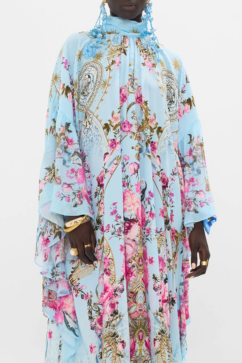 HIGH NECK RUFFLE KAFTAN DOWN THE GARDEN PATH