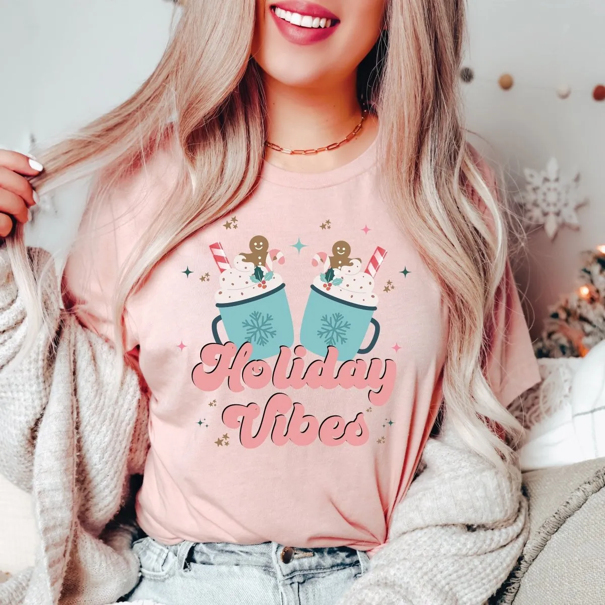 Holiday Vibes Mugs Bella Graphic Wholesale Tee