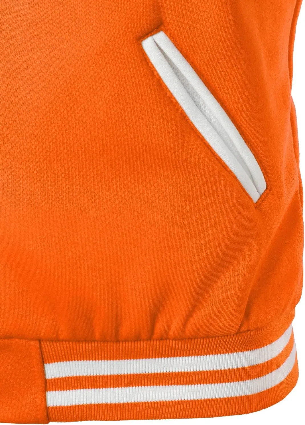 HOOD CREW Mans Varsity Baseball Jacket Cotton Blend Letterman Jackets