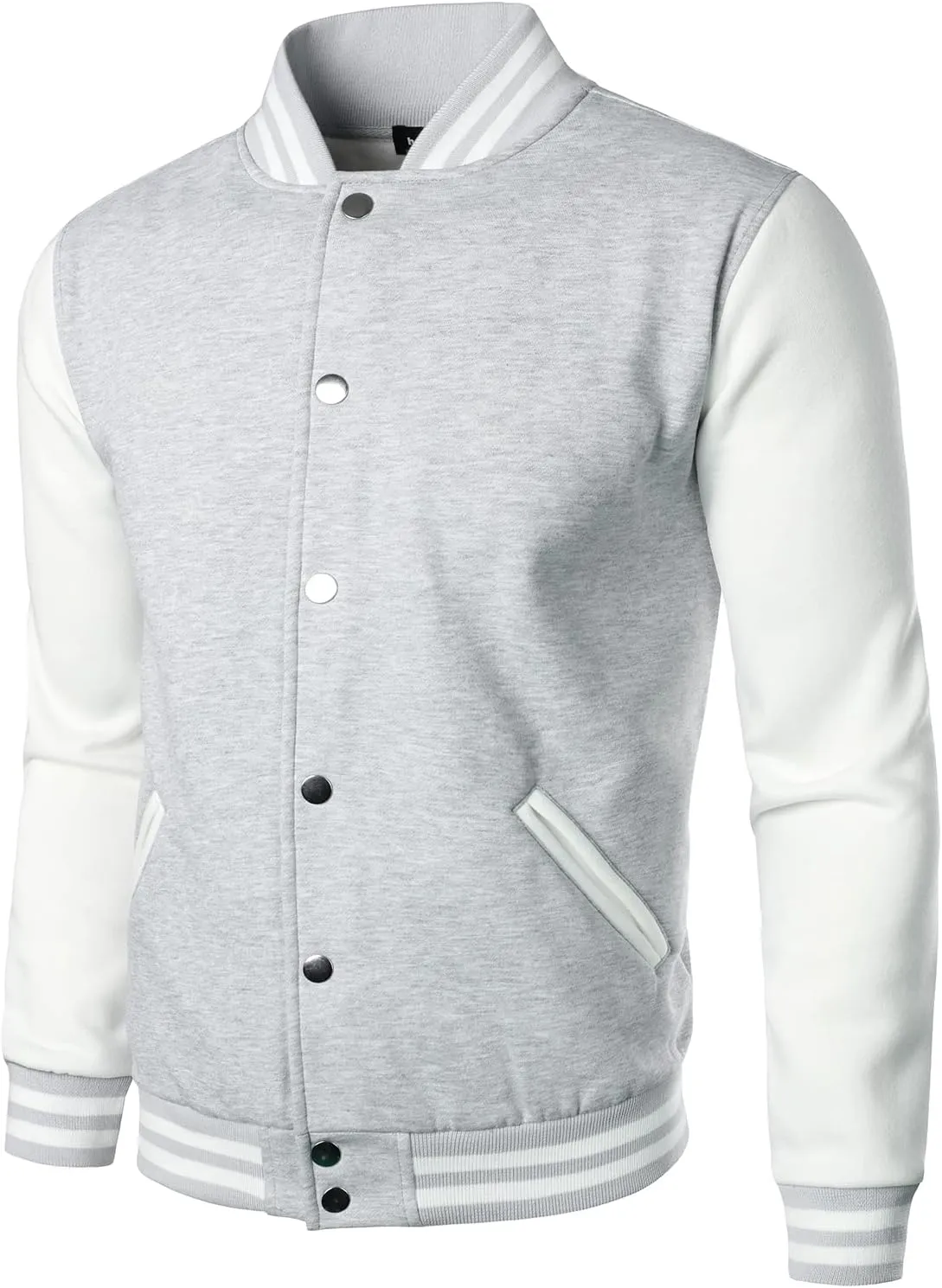 HOOD CREW Mans Varsity Baseball Jacket Cotton Blend Letterman Jackets