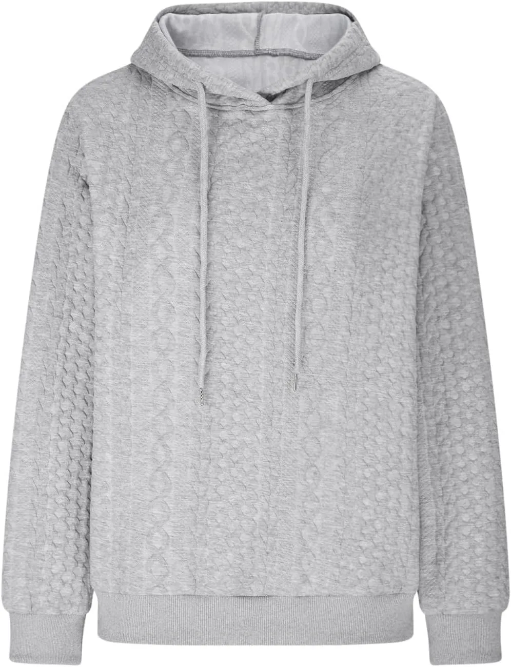 Hoodie Sweaters for Women Cable Knit Slouchy Long Sleeve Oversized Sweatshirt Cozy Chunky Y2K Hoodie Drawstring Pullover Tops