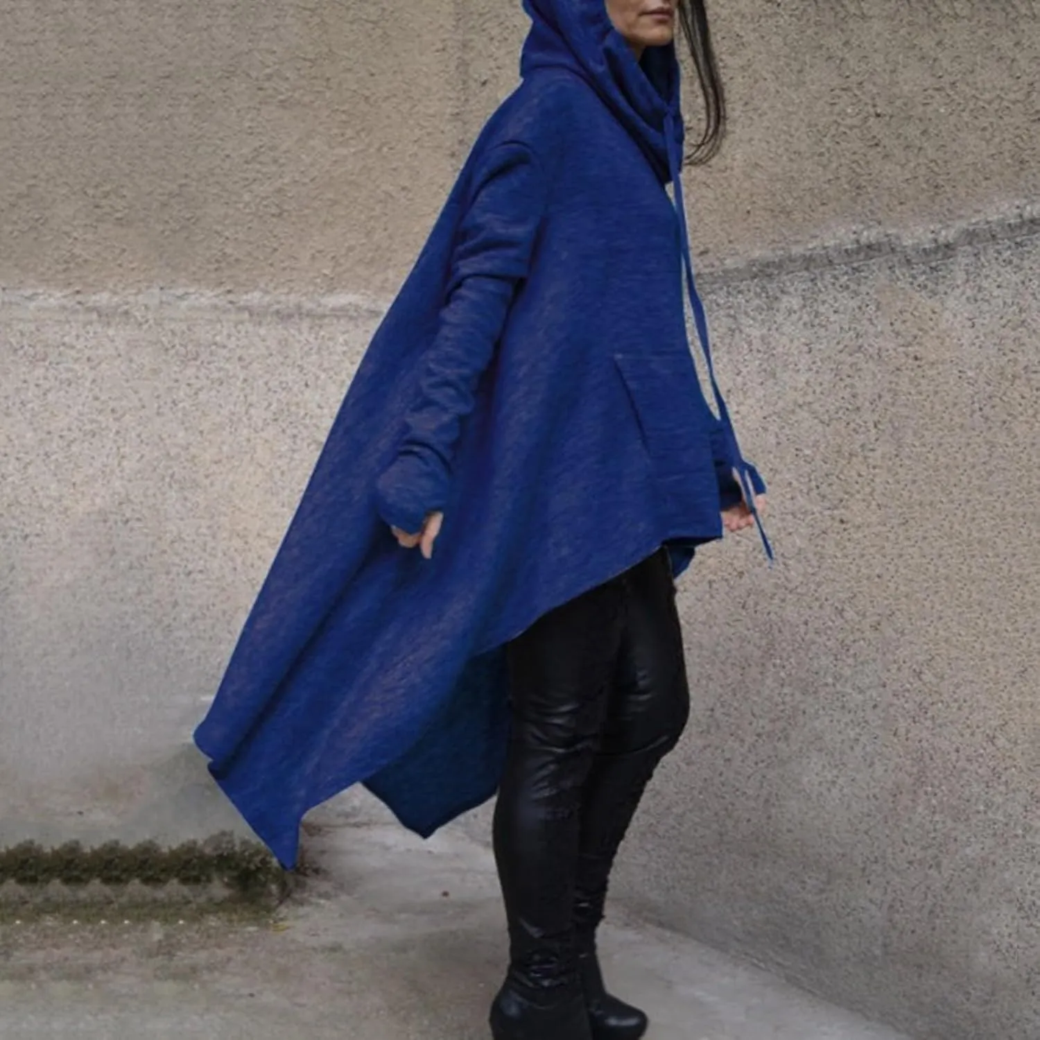 Hoodies for Women Trendy Cowl Neck Hi-Low Hem Sweatshirts Casual Long Sleeve Asymmetric Long Fall Hoodie with Pockets