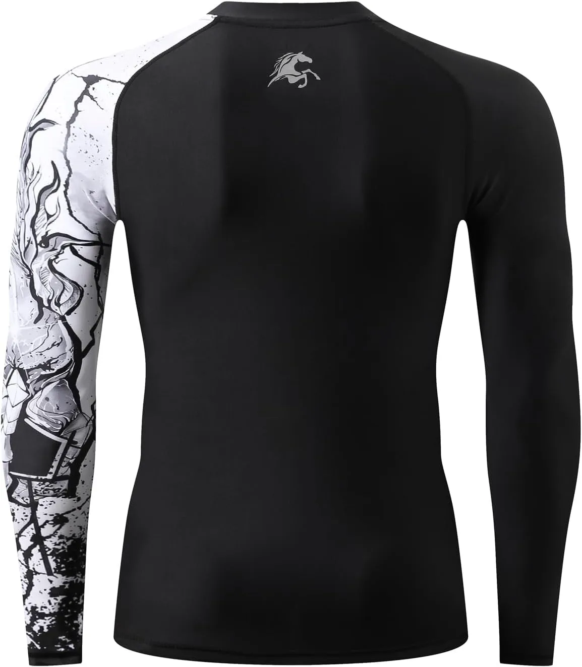HUGE SPORTS Men's Swim Shirts Long Sleeve UPF 50  Rash Guard Sun Shirts UV Sun Protection