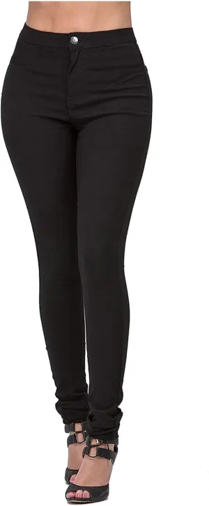 Jeggings for Women Tummy Control Jeans High Waisted Stretchy Elastic Pants Pull-on Sexy Brown Denim Pants