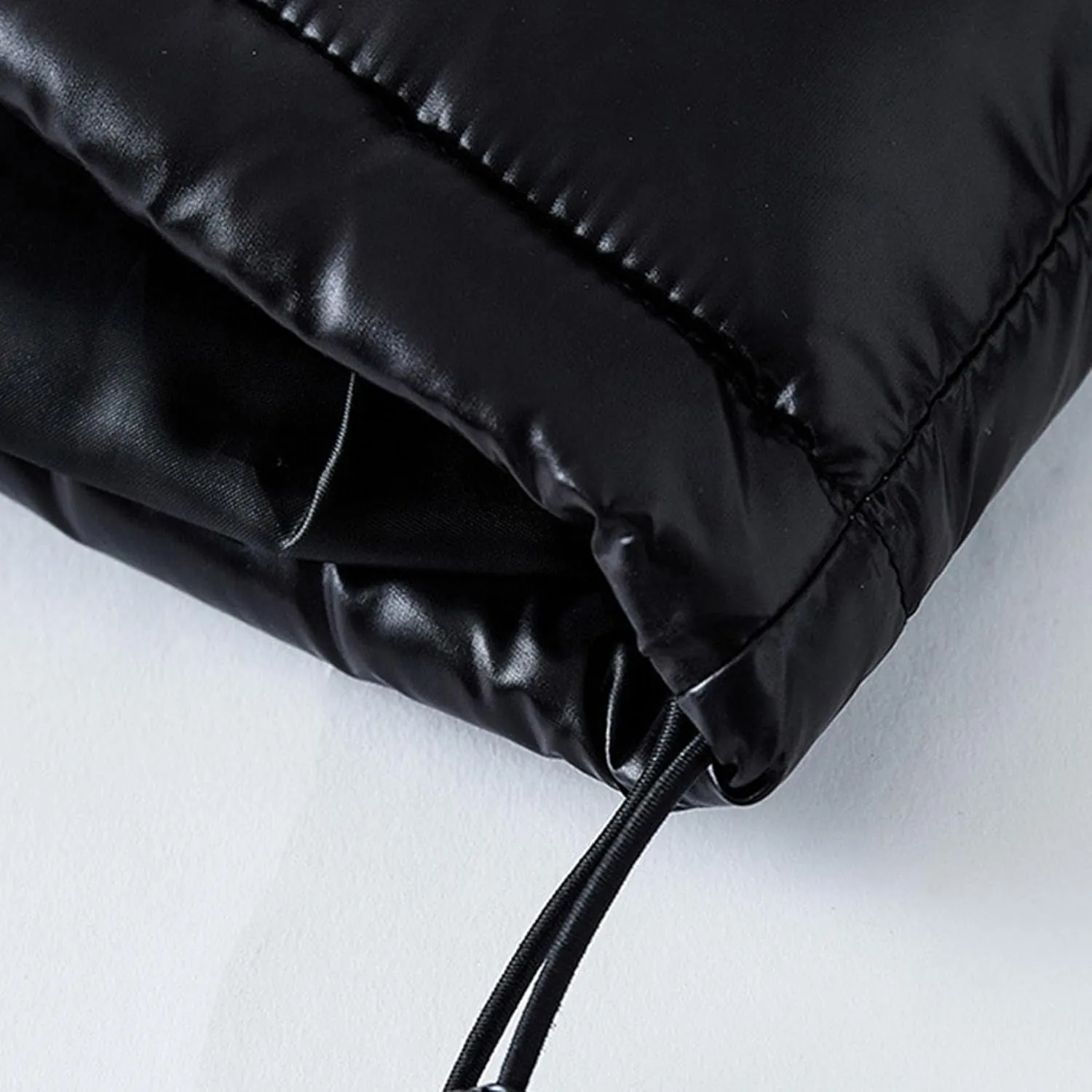 JEsilunmaMY Men's Thermal Shiny Hooded Puffer Jacket Winter Coats Water-Resistant Down Coats Insulated Padded Puffy Coat