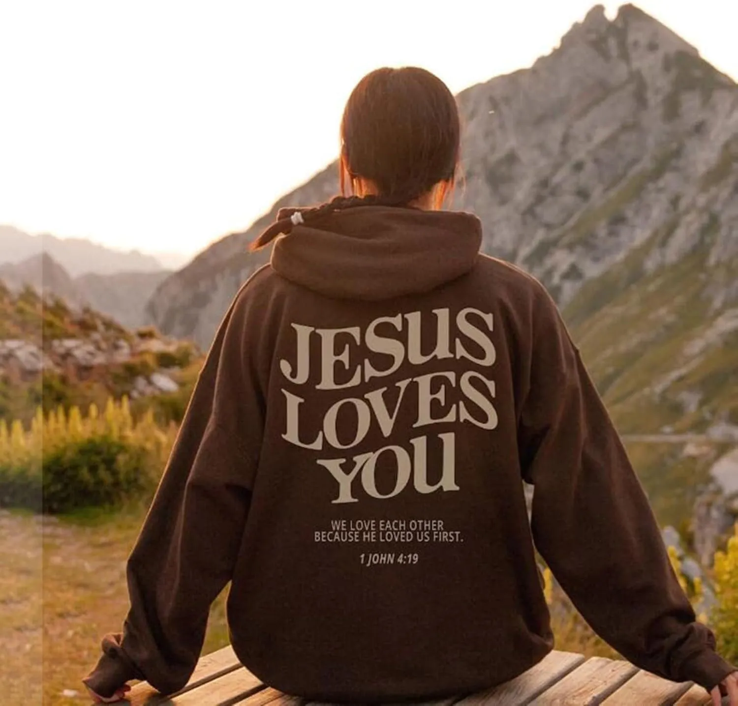 Jesus Loves You Hoodie for Women Men Have A Good Day Christian Hooded Sweatshirts Bible Verse Religious Pullover Tops