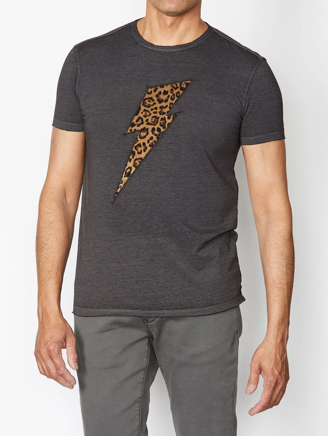John Varvatos Cheetah Bolt Graphic Tee