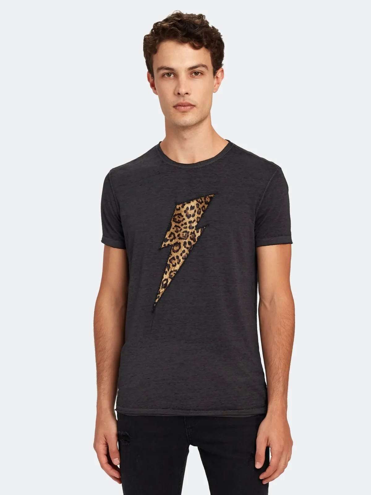 John Varvatos Cheetah Bolt Graphic Tee