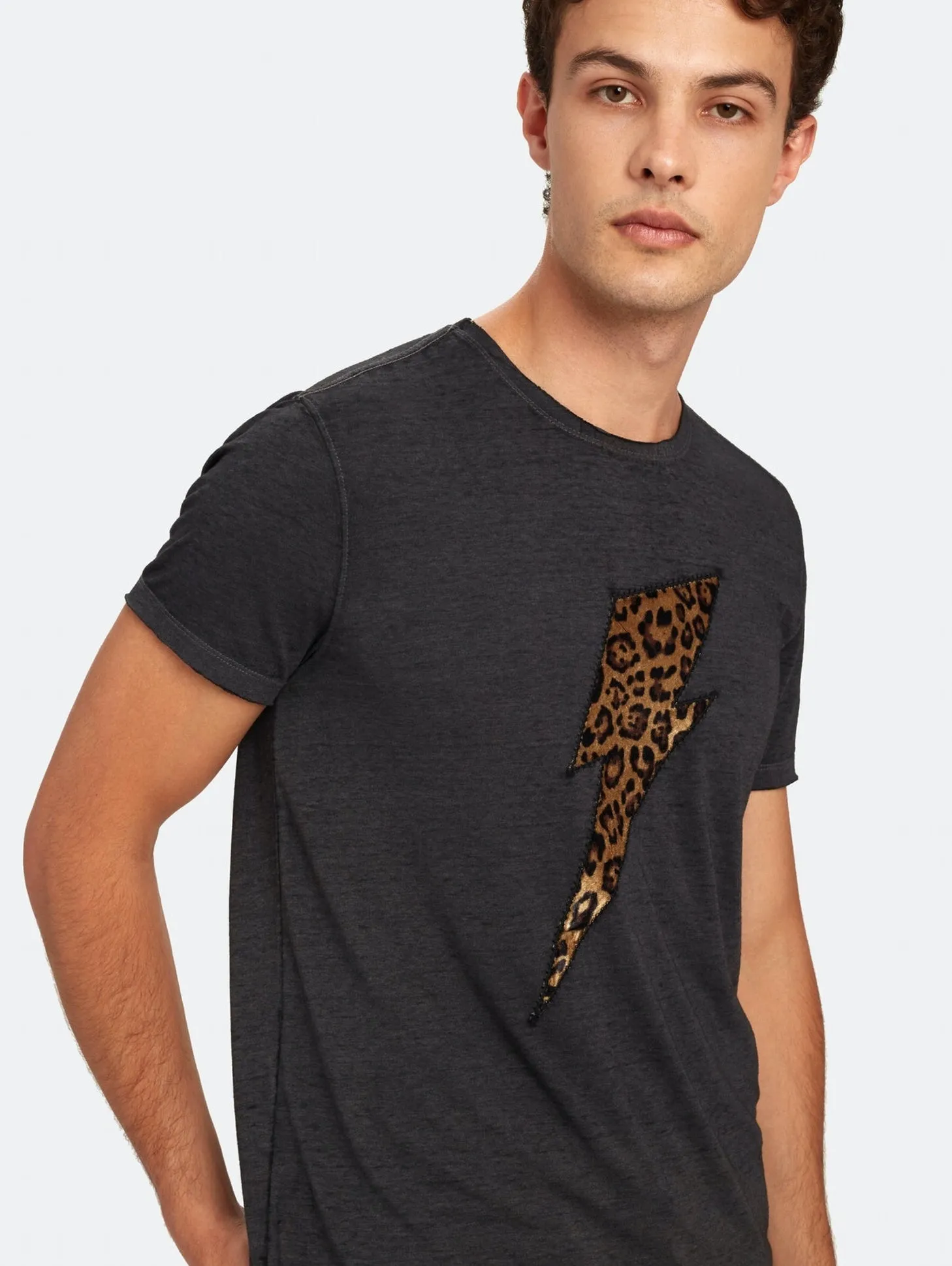John Varvatos Cheetah Bolt Graphic Tee
