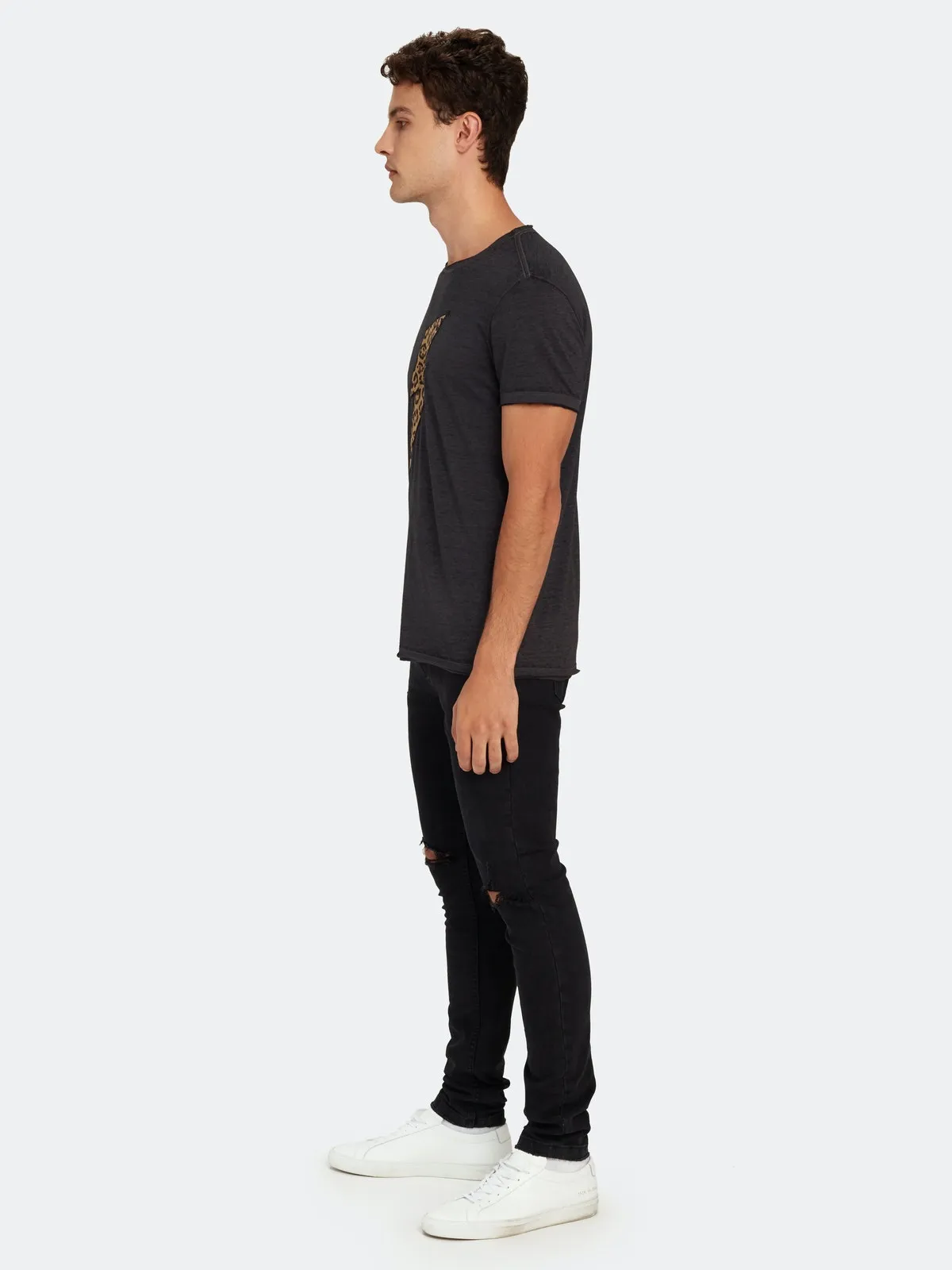 John Varvatos Cheetah Bolt Graphic Tee