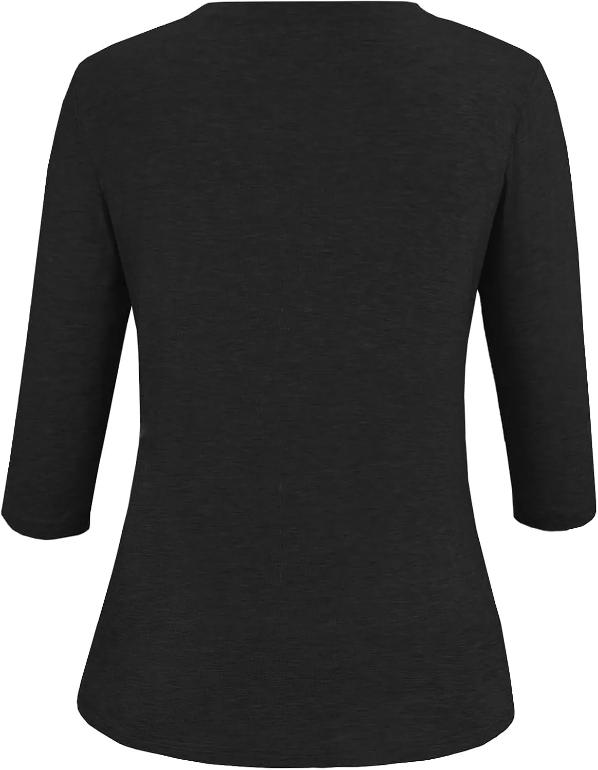 JomeDesign Womens Tops 3/4 Sleeve Shirts Round Neck Loose Casual Blouses Floral Print Tshirts