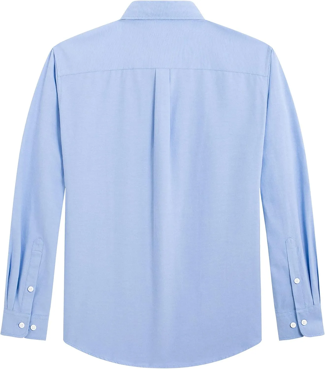 J.VER Men's Oxford Shirt Solid Casual Button Down Collar Shirts Long Sleeve Dress Shirts with Pocket