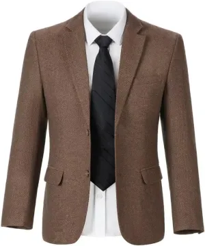 Kids Blazers for Boys Suit Blazer Tweed Herringbone Retro Tuxedo Boys' Fashion Homecoming