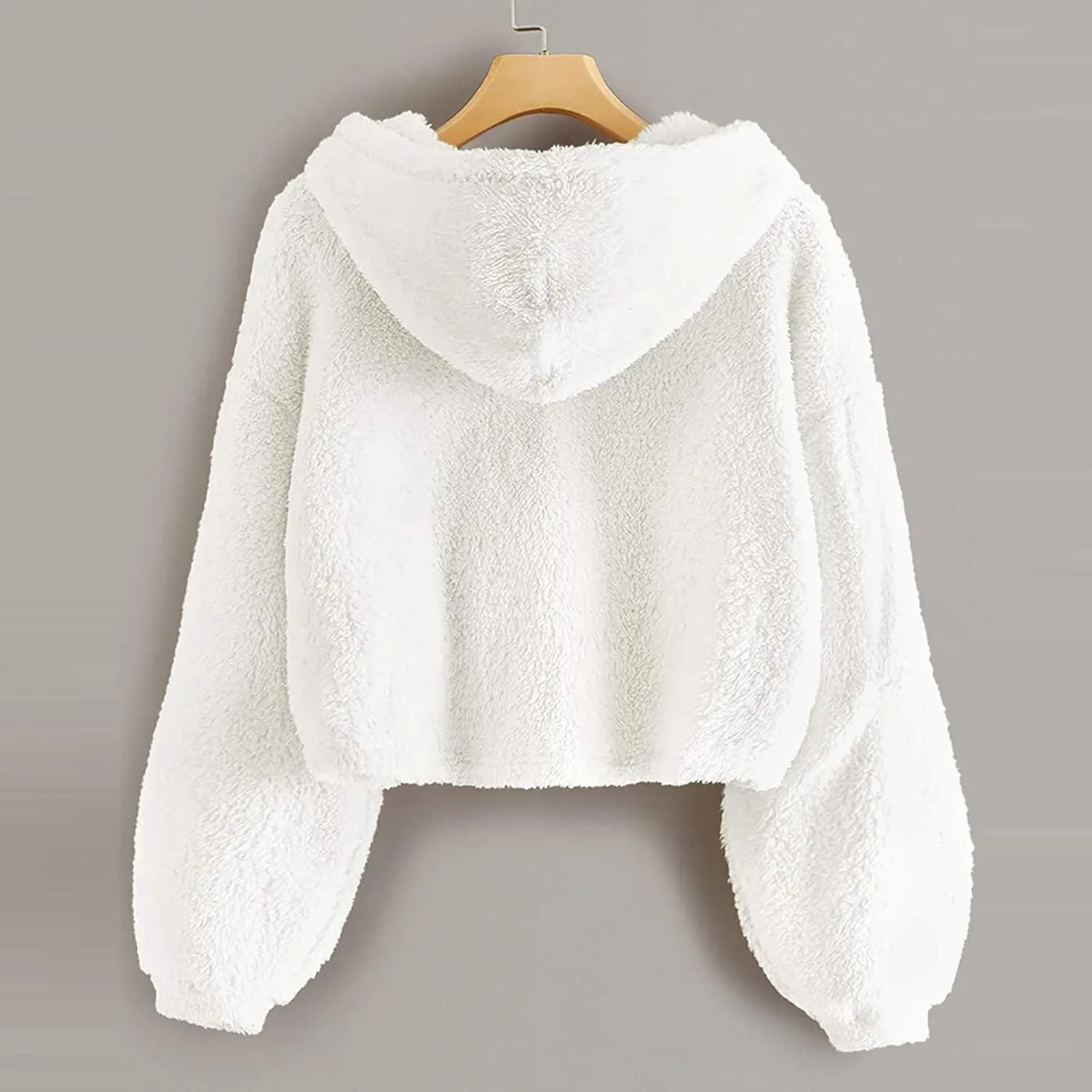 Kids Girl's Fuzzy Hoodies Warm Loose Fleece Button Down Pullover Sweatshirts Winter Tops