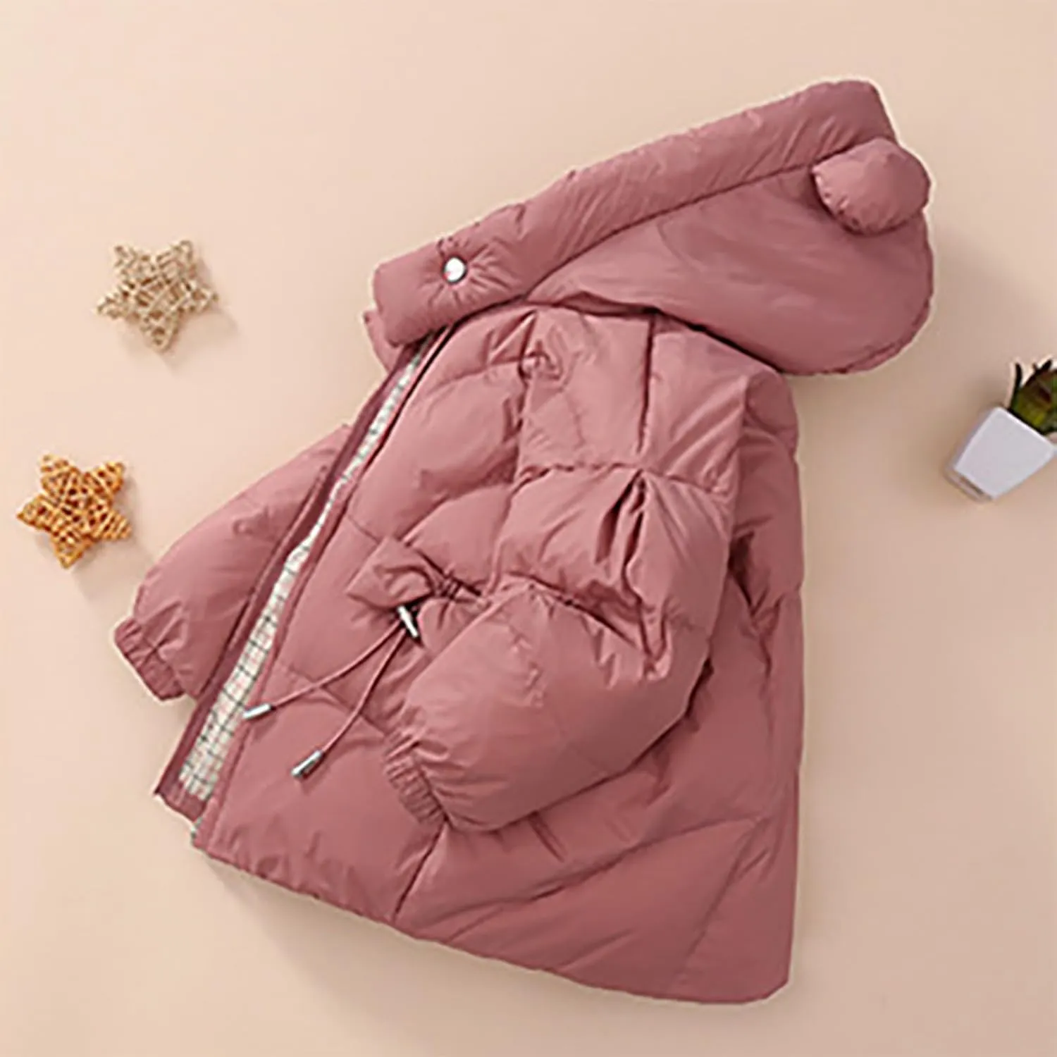 Kids Toddler Baby Girls Boys Winter Warm Thick Solid Cotton Long Sleeve Padded Jacket Coat Clothes 5t Winter Coat Boys