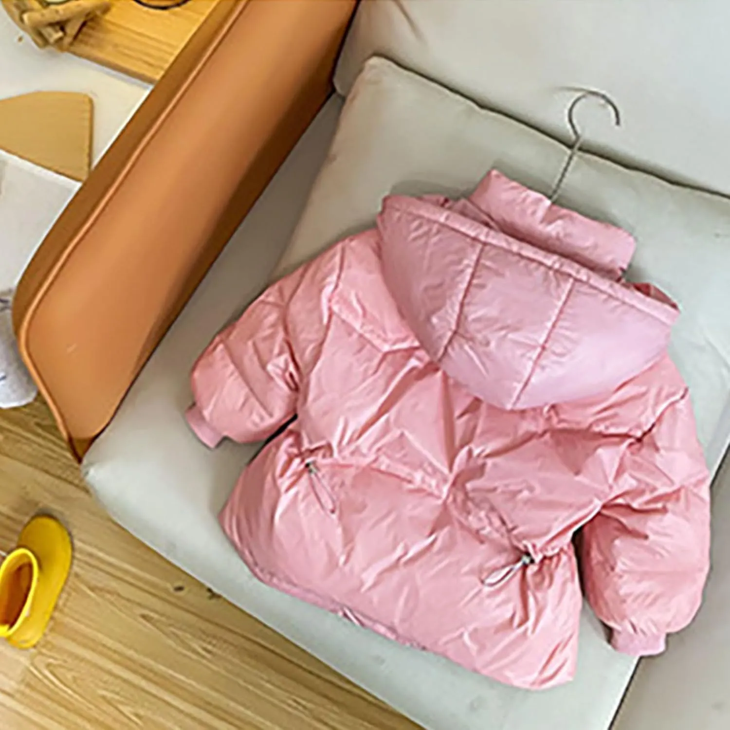 Kids Toddler Baby Girls Boys Winter Warm Thick Solid Cotton Long Sleeve Padded Jacket Coat Clothes Girls
