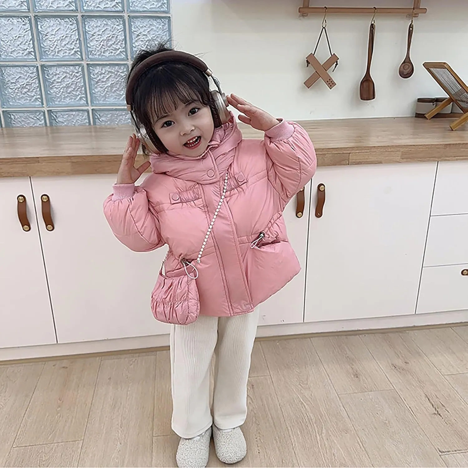 Kids Toddler Baby Girls Boys Winter Warm Thick Solid Cotton Long Sleeve Padded Jacket Coat Clothes Girls