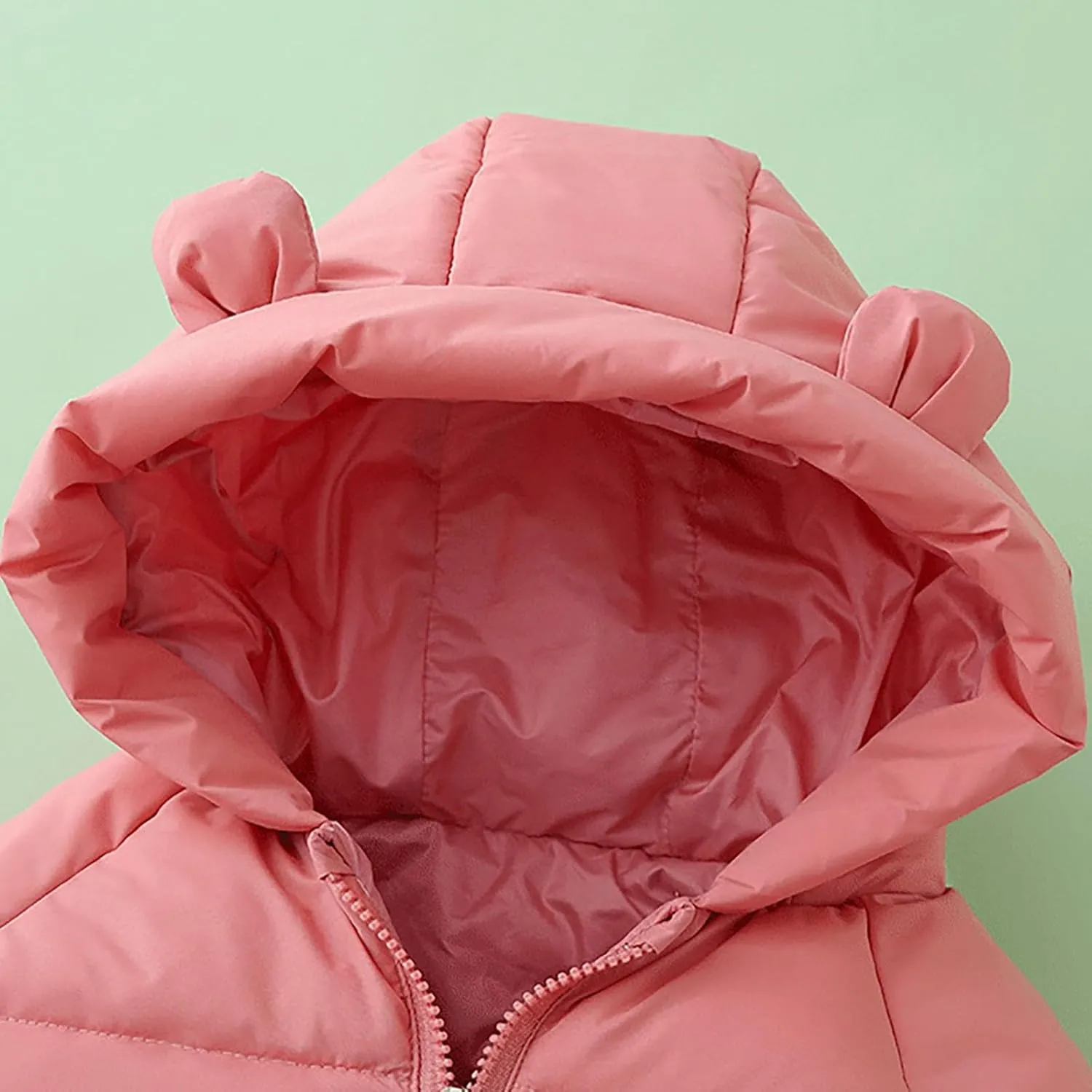 Kids Toddler Baby Girls Winter Warm Thick Solid Cotton Long Sleeve Padded Jacket Coat Winter Trench Coat