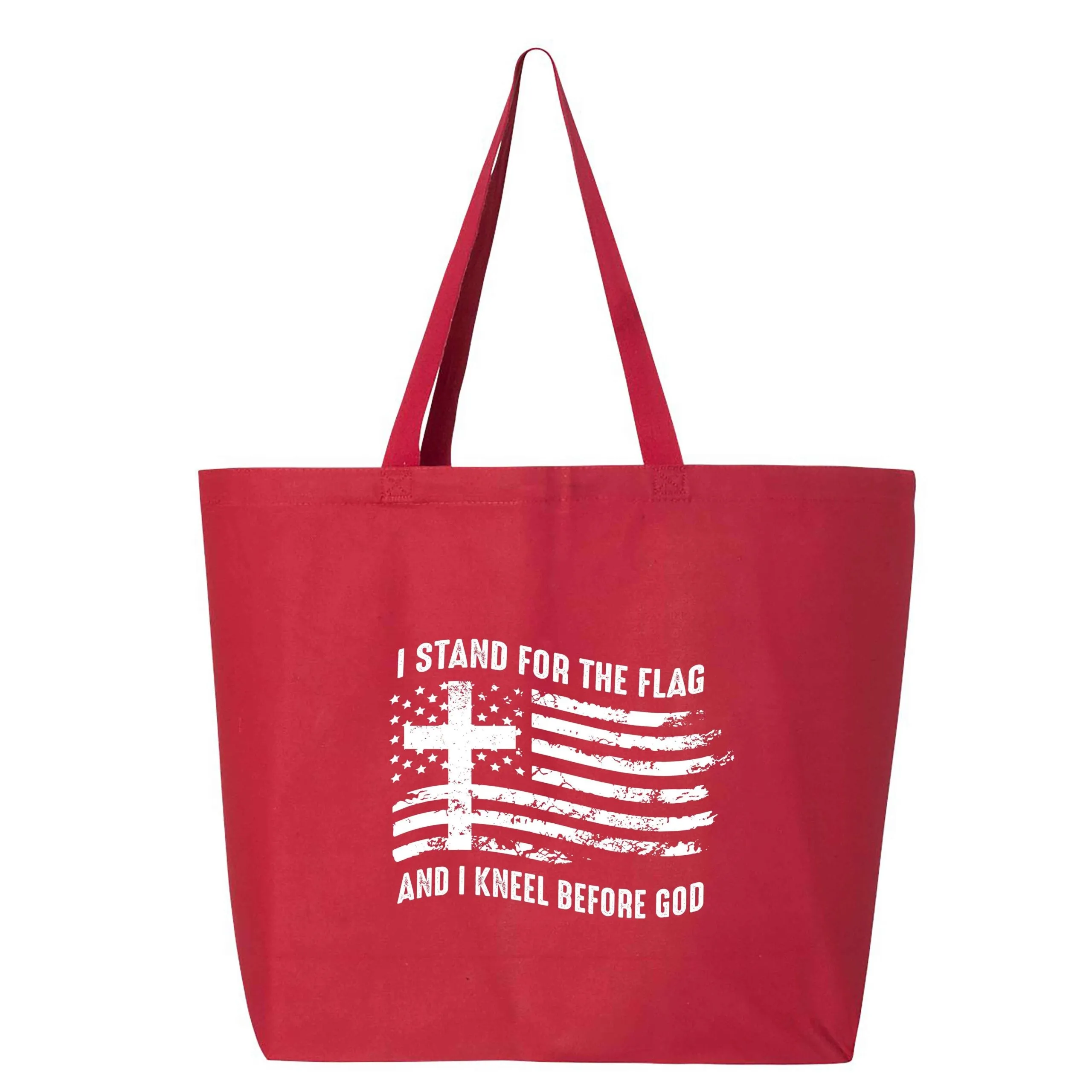 Kneel Before God Jumbo Tote Canvas Bag