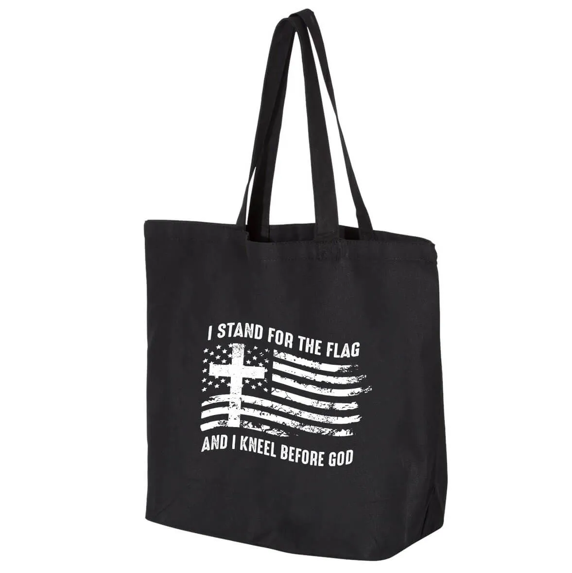 Kneel Before God Jumbo Tote Canvas Bag