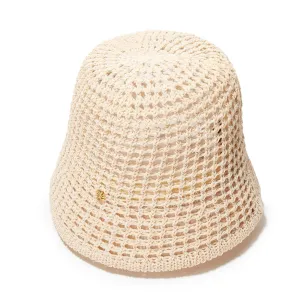 LELE SADOUGHI Natural Open Weave Bucket Hat