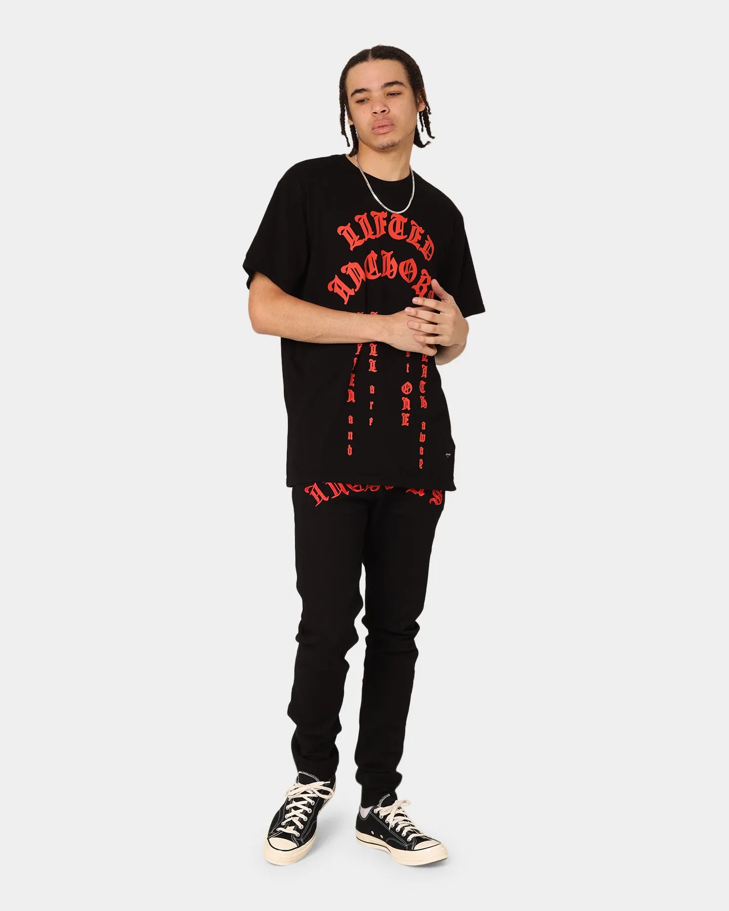 Lifted Anchors Tombstone T-Shirt Black