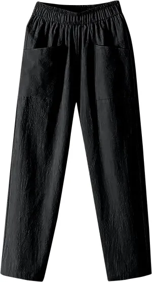 Linen Pants for Women, Clothes Casual Pants Linen Straight Leg Peasant Women